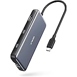 Anker 555 USB-C Hub (8-in-1) PowerExpand USB-C Adapter, 100W Power Delivery, 4K 60Hz HDMI, 10Gbps USB-C & 2 USB-A Datenports,