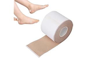 TOMOTATO Ruban Adhésif de Prévention des Ampoules, 4,5M / 177in Rouleau Adhésif en Moleskine, Moleskine anti ampoule pour la Peau, les Pieds, le Corps, les Ampoules, les Callosités et les Cors