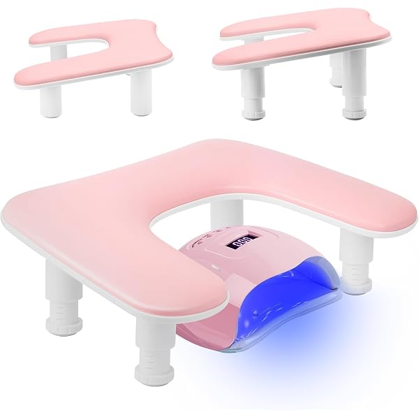 Nagelarmauflage Aus Mikrofaser-Leder (Rosa) – Handkissen Für Maniküre, Acrylnägel & Nageltechnik, Ergonomisch & Weich