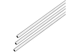 DMiotech 3pz (5mm OD x 4mm ID) Tubo Tondo in Alluminio 6063 Lunghezza 300mm Tubazione Metallico per Costruzione di Telaio Macchinari Progetti Fai Da Te