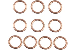 BUZUYIWAR 10 Pièces Joint Vidange Bouchon Voiture, 16 x 22 x 2mm Joint Cuivre Vidange Rond Rondelle Plate Métrique pour Citroën Peugeot Renault MINI Dacia C3 C4 C5 Jumper Picasso DS5 Berlingo Duster 306 307