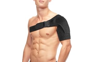 ANGGREK Hombrera con Paquete Frío Caliente, Hombrera Ortopedica para Izquierda o Derecha, Dolor en el Hombro, Hombros Artríticos, Recuperación de Lesiones Deportivas (Negro)