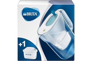 BRITA Style fridge water filter jug for reduction of chlorine, limescale and impurities, 2.4L - Blue