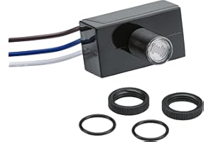 Knightsbridge 230V 5A IP65 Photocell Switch, Black