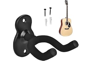 MagiSel Soporte guitarra pared, Soporte Pared Guitarra, Ajustable Gancho Hanger Exhibición, Gancho de Guitarra Stand Universal Colgador Guitarra Madera para Mandolina, Bajo, Banjo