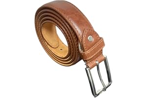 SOBO LEATHER Men's Leather Belt, Black Trouser Belts for Men, 1.25" Wide, Stylish Belt for Special Occasions or Work