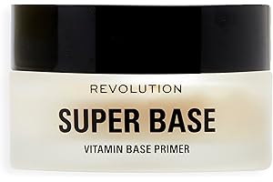REVOLUTION BEAUTY LONDON Makeup Revolution, Super Base Vitamin Balm, Hydrating Face Primer, Preps & Plumps Skin, Translucent Formula, Contains Vitamins, 25 ml