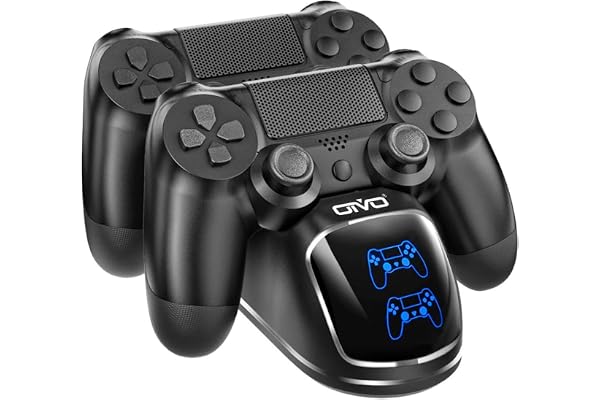 OIVO - Cargador para Mando PS4, estación de Carga con Mando PS 4 con Chip de Carga de 1,8 Horas, estación Mando Sony PlayStation 4/PS4/Pro/slim