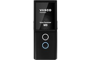 ‎VASCO ELECTRONICS Vasco Translator M3 Sprachübersetzer | Übersetzungsgerät | Übersetzt lebenslang gratis | 70+ Sprachen | Spracheingabe und Sprachausgabe | Foto Übersetzer | Farbe: Black Pearl