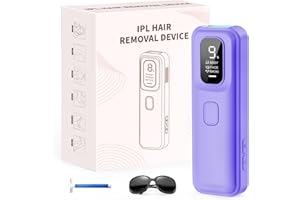 TIIMAGIC IPL Geräte Haarentfernung Laser, Schmerzfreie Haarentfernungsgerät zu Hause, 9 Intelligente Energiestufen für Männer, Frauen, 999,900 Lichtimpulse für Körper, Bikinibereich - violett