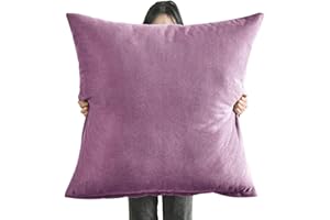 SWJ-SWJSSB Super King Size Pillow Cases,Square Extra Large Cushion Covers 50x50, 60 x 60,70x70,80x80 cm Soft Pillow Cover with Invisible Zipper Decorative pillowcases for pillows Sofa Couch ( Color : Purple , Si