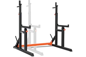 ISE Power Cage per Palestra Multifunzione Casa - Rack per Bilanciere 200kg, Acciaio 2x2" Rinforzato, con Barra Trazioni e Dip Station, Regolabile in Altezza, per Squat e Allenamento Completo