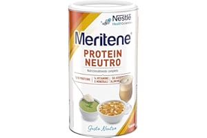Meritene Protein gusto Neutro, integratore alimentare in Polvere | 270g | con Vitamine, Minerali e Proteine | Rafforza il tuo Sistema Immunitario e la Salute delle Ossa