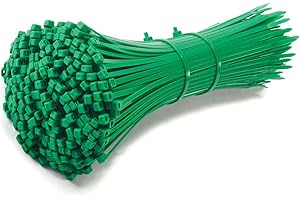 200 Unidades Bridas Plastico Verdes 200 * 3.6 mm, MgcTolBox Bridas Pequeñas, Bridas Verdes Para Jardin Plantas | Verde