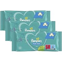 Lingettes Bébé Pampers Fresh Clean - 104 Lingettes Parfum Frais - Soin Doux