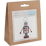 Trimits Felt Decoration Kits, 4.5 x 11.5cm, Robot Key Ring