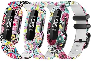 honecumi Bracelet Compatible avec Fitbit Ace 3 Bracelet enfant, Fitbit Ace 3 Souple Silicone Classiques Reglables Sport Bracelet Accessoires Élégant sangle