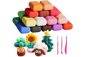 EPOKUS Pate a Modeler,Argile Autodurcissante, 24 Couleurs Pâte à Modeler Magique pour Enfants,Cadeau pour Garçons et Filles âgés de 3 à 12 Ans