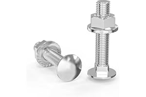 Wavanta M8 Coach Bolts, M8 x 40mm Carriage Bolts with Flange Hexagon Nuts, Zinc Plated, Carbon Steel, Coach Screws, Pack of 20