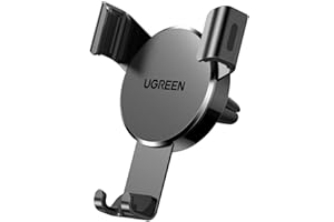 UGREEN Car Phone Holder Air Vent, Gravity Phone Mount Cradle Reliable Stable Hands-Free, Compatible with iPhone 16 Pro Max 15/14/13/12/11, Galaxy S24/S23/S22/S21, Pixel 7/6(Black)