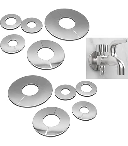 6 Pack Round Wall Split Flange, 27.6mm Buckle Design Escutcheon Plate