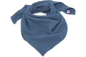 nanito Schal Halstuch Babyhalstuch Kinderschal Musselin Musselintuch Farbwahl Kinder Kinderhalstuch Baby Junge Mädchen Spucktuch Tuch 100% Bio Baumwolle 45 x 45 cm