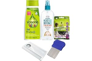 ROWMI Kids Head lice Defence Bundle Including 3 in 1 Shampoo, Leave in Defence Spray, 2 Styles of Combs and a Pack of lice Repellent Hair Bands