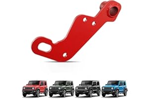 Archaic Abschlepphaken vorne für Suzuki Jimny Sierra JB64 JB74 2018–2023, linker Anhängerhaken, Geländewagen-Rettung für Jimny, korrosionsbeständiger Stahl, rot, 1PCS