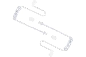 HYSHIKRA Tube d'air Acoustique Secret de Remplacement Compatible avec Les Oreillettes de sécurité pour Talkie-walkie du FBI Motorola Kenwood Baofeng (2 pièces, Transparent)