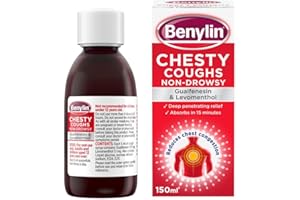 Benylin Chesty Coughs Non-Drowsy (1x 150ml), Non-Drowsy Cough Syrup for Deep Penetrating Relief, For Mucus Relief and Reduces Chest Congestion, Cough Syrup Soothes Your Cough Fast