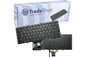 ‎TRADE-SHOP Trade-Shop Original Laptop Notebook Tastatur Deutsch QWERTZ Schwarz mit Backlight kompatibel mit Dell Latitude 7400 7410 ersetzt 0VWKCT 07FYT7