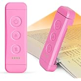 Glocusent USB Şarj Edilebilir Kitap Işığı, Kitapta G&ouml;z Bakımı Okuma Işığı Klipsi, 3 Renk ve 5 Parlaklık Kısılabilir, Taşınabi