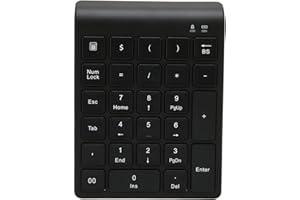 ‎SXHLSELLER Sxhlseller Kabelloser Ziffernblock mit 27 Tasten, Bluetooth-Nummernblock Unterstützt Tastenkombinationen, Gaming-Tastatur mit Automatischer Schlaffunktion für Laptops, Tablets