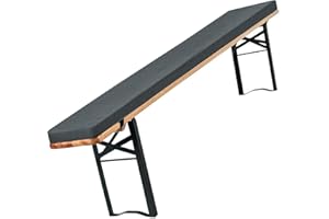 moismk Bankauflagen Gepolstert 180x30 220x25 200x30 170x23 Bierbankauflagen Outdoor, Sitzkissen Bank, 3cm Dick, mit Reißverschluss fur Banke Kissen Kissenauflage(Dark Gray,180x30x3cm)