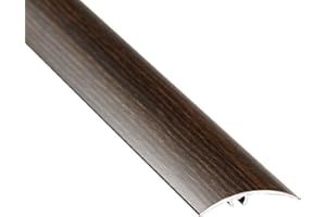 Aluminium Wood Effect Transition Strip Carpet Cover 47x930mm (3.05ft) Door Floor Threshold 5in1 Installation TMW Profiles (Venge)