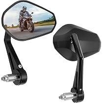 Rétroviseur De Moto Universel Réglable 360° - Pour Guidon - Verre Et ABS - Installation Facile - Gauche Ou Droite