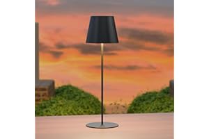 ‎GGNOO Tischlampe Kabellos Dimmbare LED Akku Tischleuchte Warme Lichtfarbe 2700K-4000K led tischlampe akku IP54 wasserdicht Outdoor Tischlampe für Restaurants,Garten, Balkon