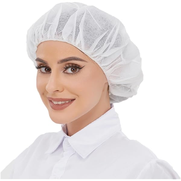 MEDICAL NATION Disposable Bouffant Caps 24" | 100 Pack, Blue | Hairnets, Head Covers, Non-Woven, Non-Pleated- Perfect For Medical, Labs, Nurse, Tattoo, Food Service, Hospital, Cooking - Size 24" Blue - View #3