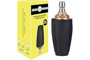 SAND DR BRUSH La boquilla de la turbina giratoria máquinas de limpieza a alta presión de agua, 250 bar, 1/4 de conexión rápida a la boquilla de la pistola de limpieza de la máquina presión de la turbina giratoria