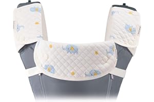 BEBEAR Bebamour Almohadillas de dentición para portabebés, baberos de baba 100% algodón para portabebés para recién nacidos y niños pequeños