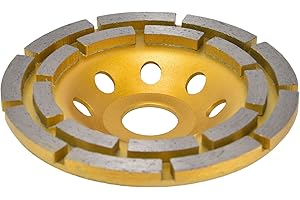 SEAFRONT Muela Abrasiva de Copa de Diamante Rueda de Copa de Diamante Muelas Abrasivas de Hormigón de Doble para Granito Piedra Mármol (115 mm)