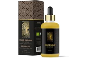 Senteurs d'argan Huile d'Argan bio Pure du Maroc,Pressée à froid, Huile d'argan certifiée bio ECOCERT 50ml
