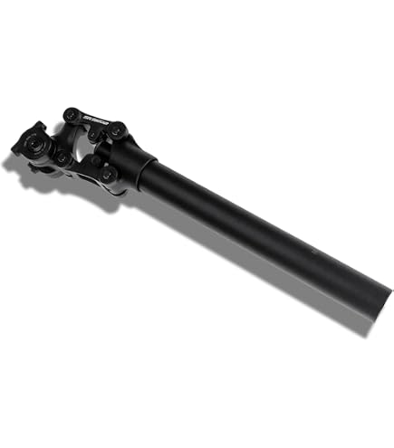 Suntour SP26-NVX Parallelogramm-Federsattelstütze, gefederte Aluminium Sattelstütze, schwarz, stoßdämpfend, perfekt für Trekking, City (Ø 31,6 mm x 400 mm, medium Spring (70-95 kg Fahrergewicht)) Sport & Freizeit