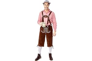 BARONHONG Il Barone Okong Bavarese Tedesco Oktoberfest Costume Set per Halloween Dress Up Party e Beer Festival
