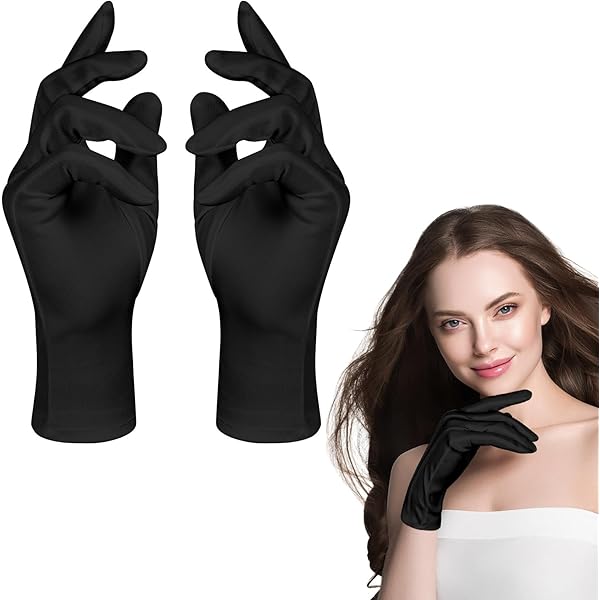 Guanti Da Cerimonia In Cotone Nylon - 2 Paia Bianchi, Con Bottone, Per Eventi Formali E Lavoro