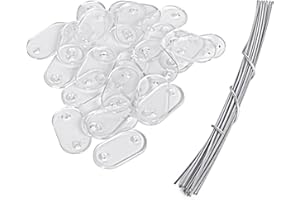 ANBOR ZEST Lot de 104 pièces - Fixations PVC pour Brise-Vue et Canisse, Résistant aux Intempéries - Clips de Montage et Attaches de Câble pour Plaques - Jardin & Balcon (Transparent)