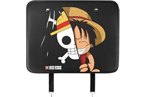 I3C Back Seat Protector for Kids, Anime Luffy Car Kick Mats, Premium PU Waterproof Seat Protection