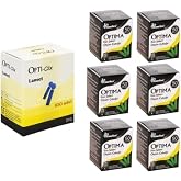 OPTIMA Kan Şekeri &Ouml;l&ccedil;&uuml;m &Ccedil;ubuğu (strip) 6 Kutu(300 Adet) + 1 Kutu (100 Adet) Opti-clix Parmak Delici