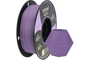 Filamento PLA mate ERYONE para impresora 3D, 1,75 mm, tolerancia: ± 0,03 mm, 1 kg (2,2 libras) / rollo, Lila azul opaco