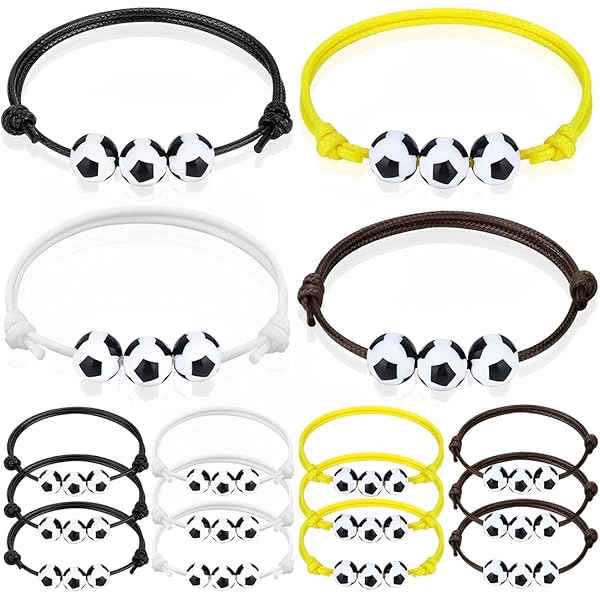Zerodis Lot De 10 Bracelets De Football Pour Enfants Bandeaux De Bras Colorés Cadeaux Fête Thème